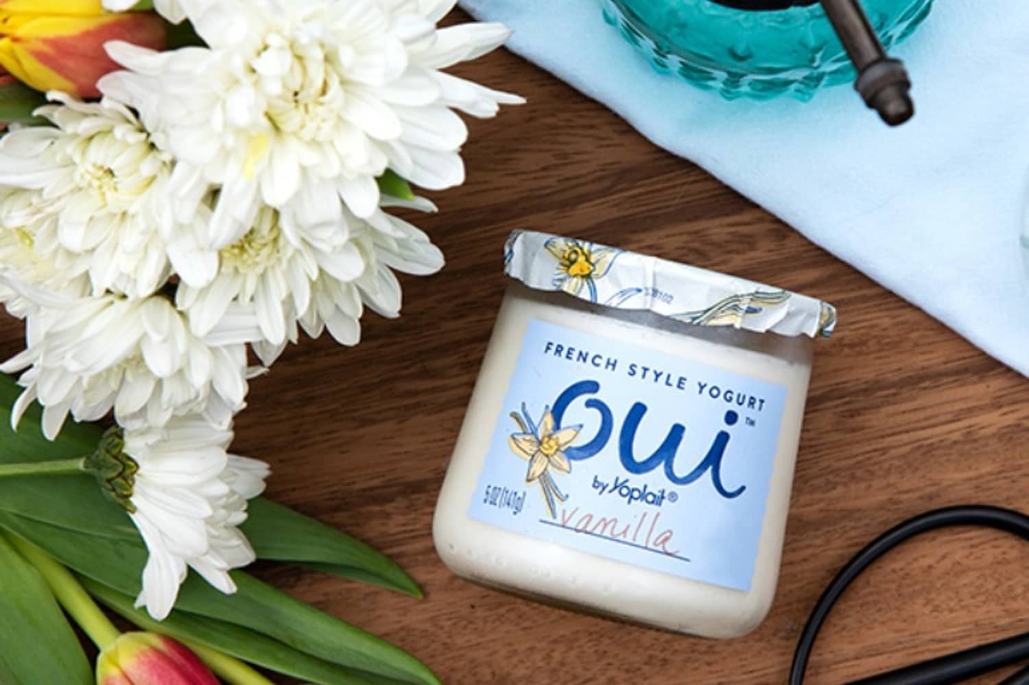 Jar of vanilla Oui French style yogurt